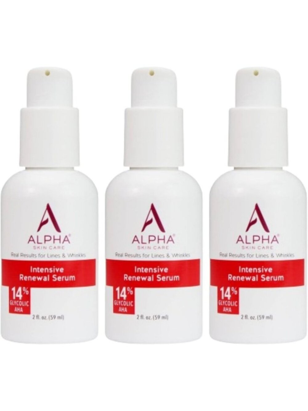 Revitalizing Glycolic AHA Renewal Serum, 14% Exfoliating Treatment, 3 Pack